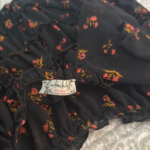 Free People Floral Ruffle Black Bodysuit - Picture 10 of 10